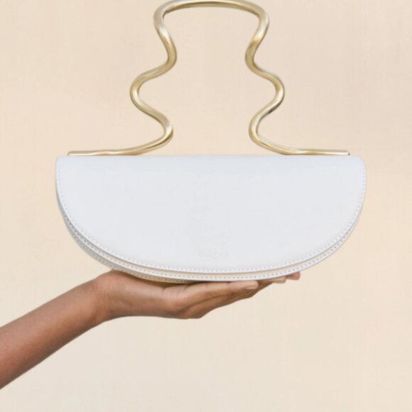 cult gaia Handbags - [New/Unopened packaging]Fashion Brand Ilaria Bag White Top Handle Designer Style